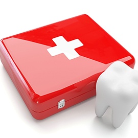 tooth with first aid kit for cost of emergency dentistry in Midland 